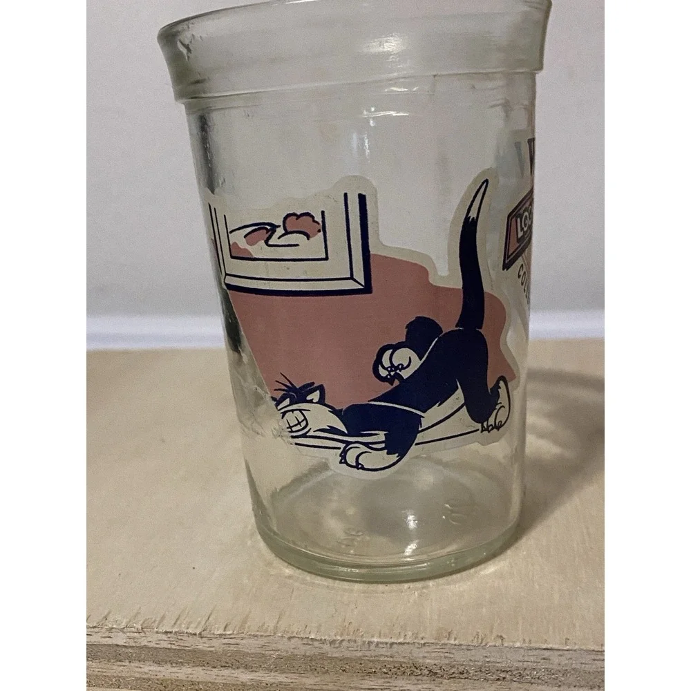 Welch's Looney Tunes Collectors Edition 3 Jelly Jar Glass 1994 Sylvester Cat